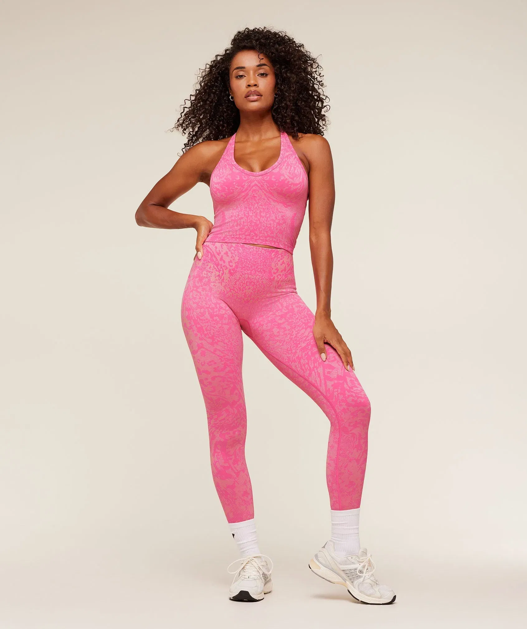 Gymshark Adapt Animal X Whitney Leggings - Electric Pink / Sorbet Yellow