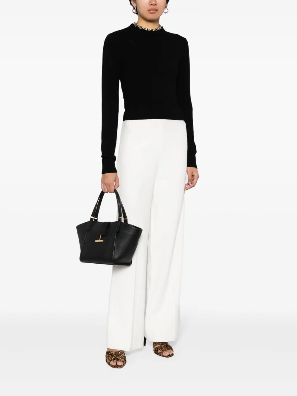 Tara leather tote bag
