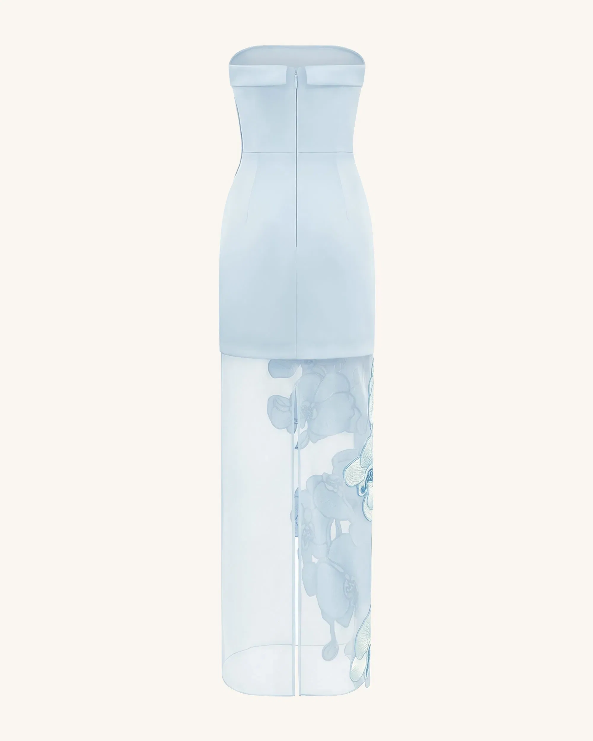 Orchid Embroidered Dress - Light Blue