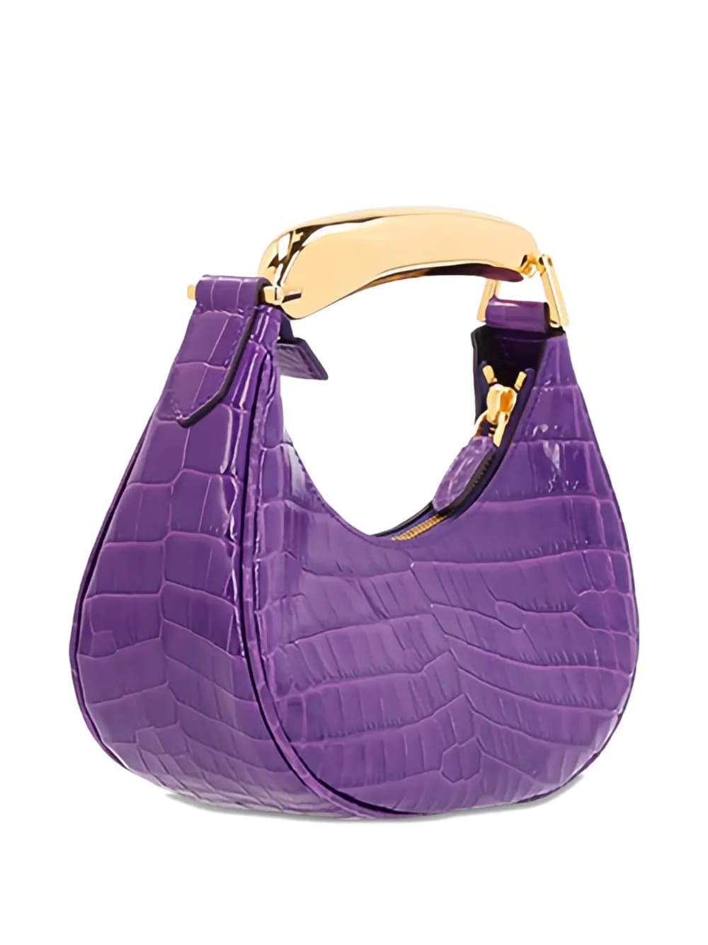 mini crocodile-effect top-handle tote bag