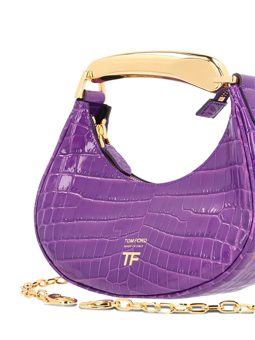 mini crocodile-effect top-handle tote bag