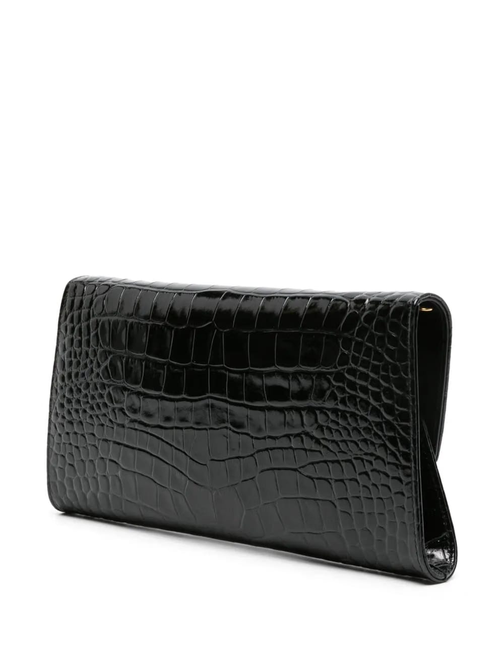 Nobile crocodile-embossed clutch bag