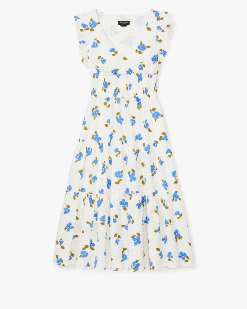 Painterly Bouquet Tiered Midi Dress