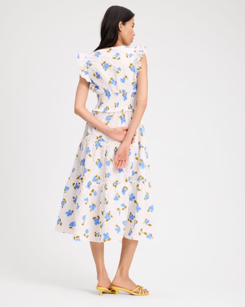Painterly Bouquet Tiered Midi Dress