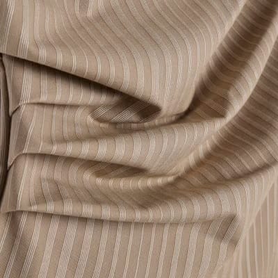 Beige Stretch Sleeveless Striped Drape Top