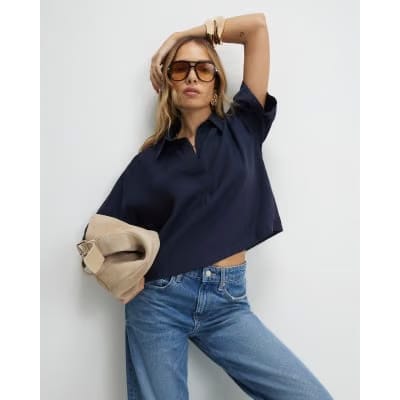 Blue Short Sleeve Polo Shirt