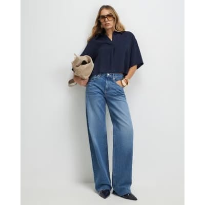 Blue Short Sleeve Polo Shirt