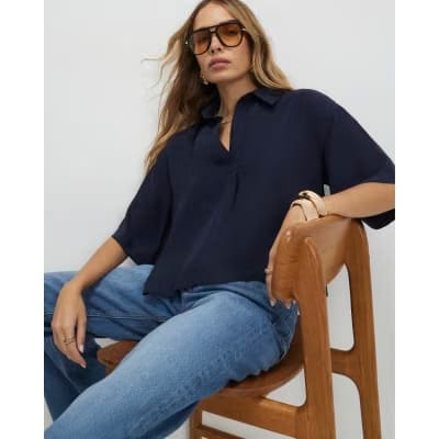 Blue Short Sleeve Polo Shirt