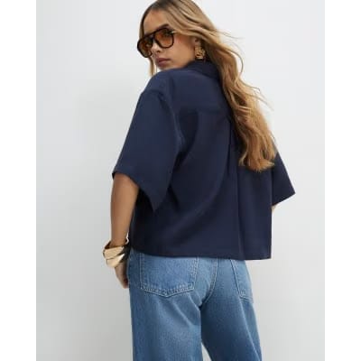 Blue Short Sleeve Polo Shirt