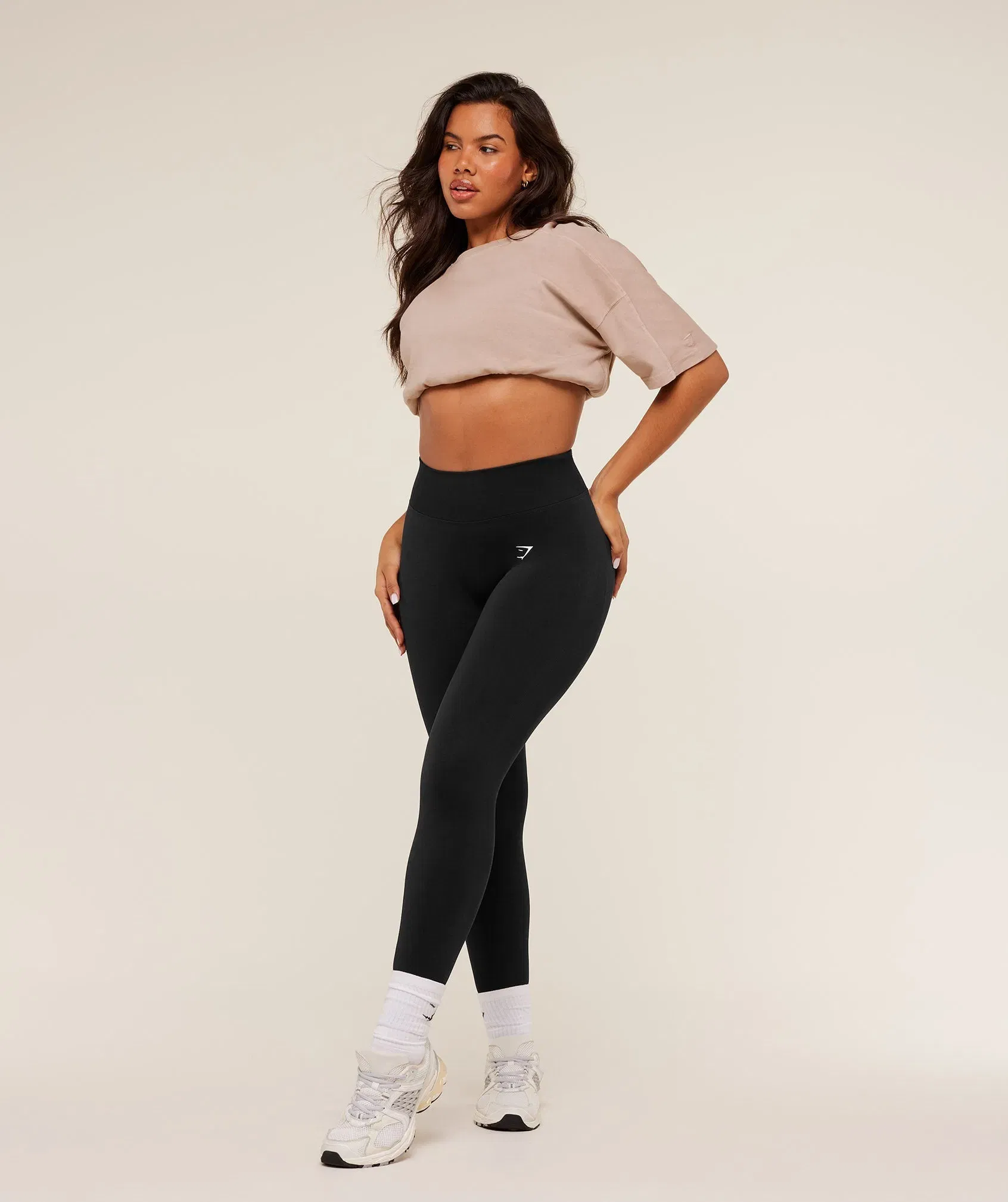 Gymshark Pump Cover Structured Fleece Top - GS Dusk Pink/WASH