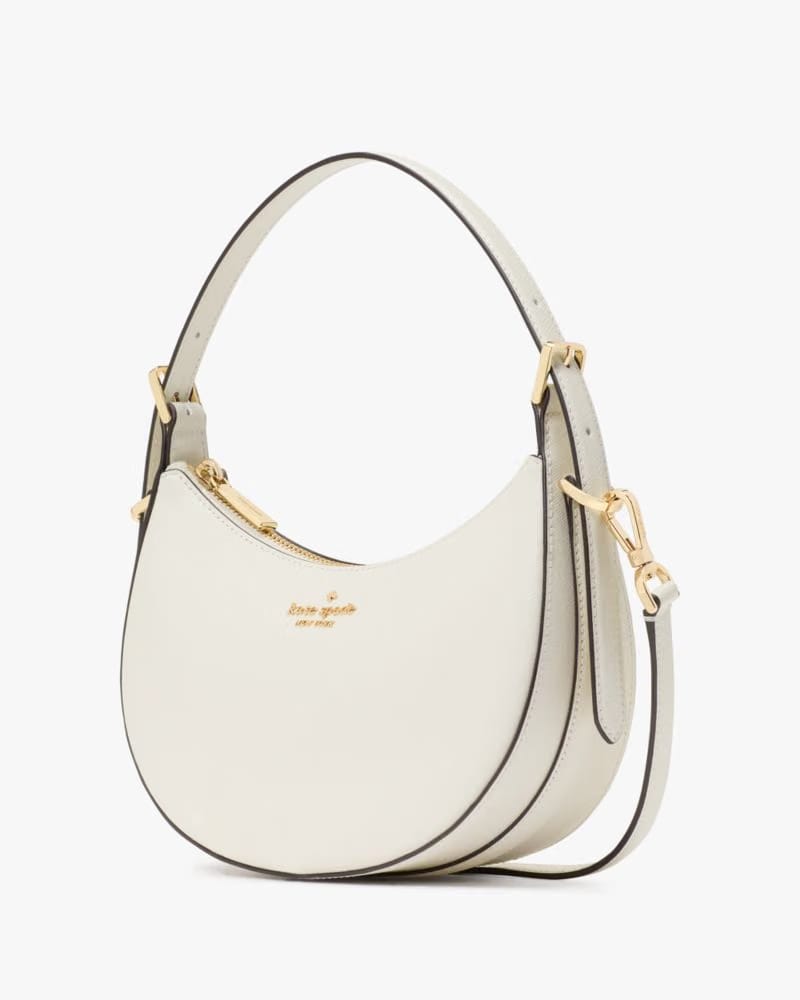 Nova Mirror Metallic Small Crescent Shoulder Bag