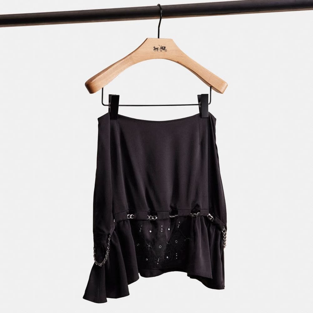 Restored Short Silk Skirt