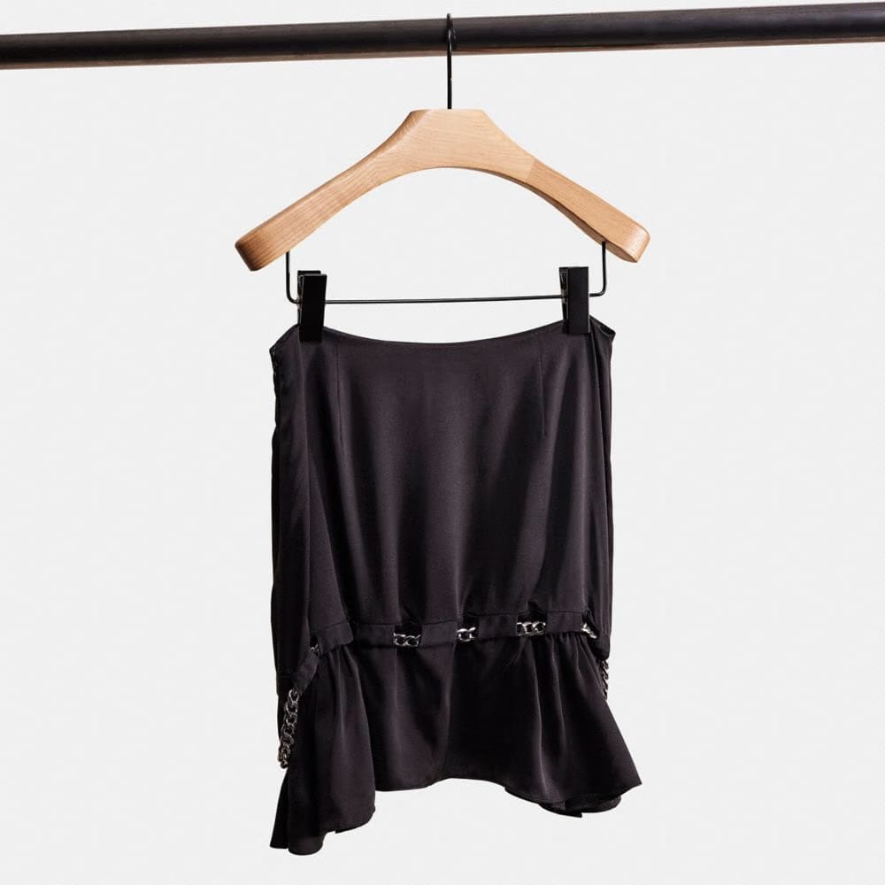 Restored Short Silk Skirt