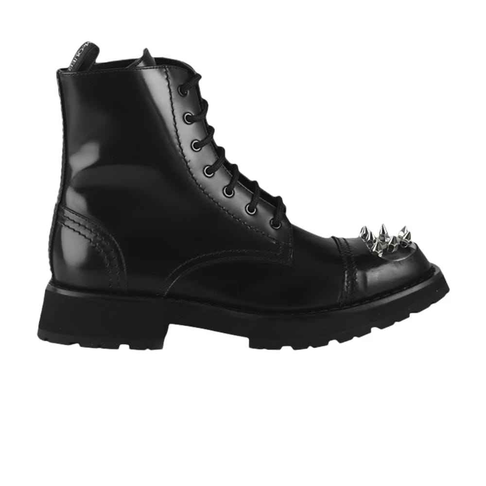 Alexander McQueen Punk Stud Boot Black