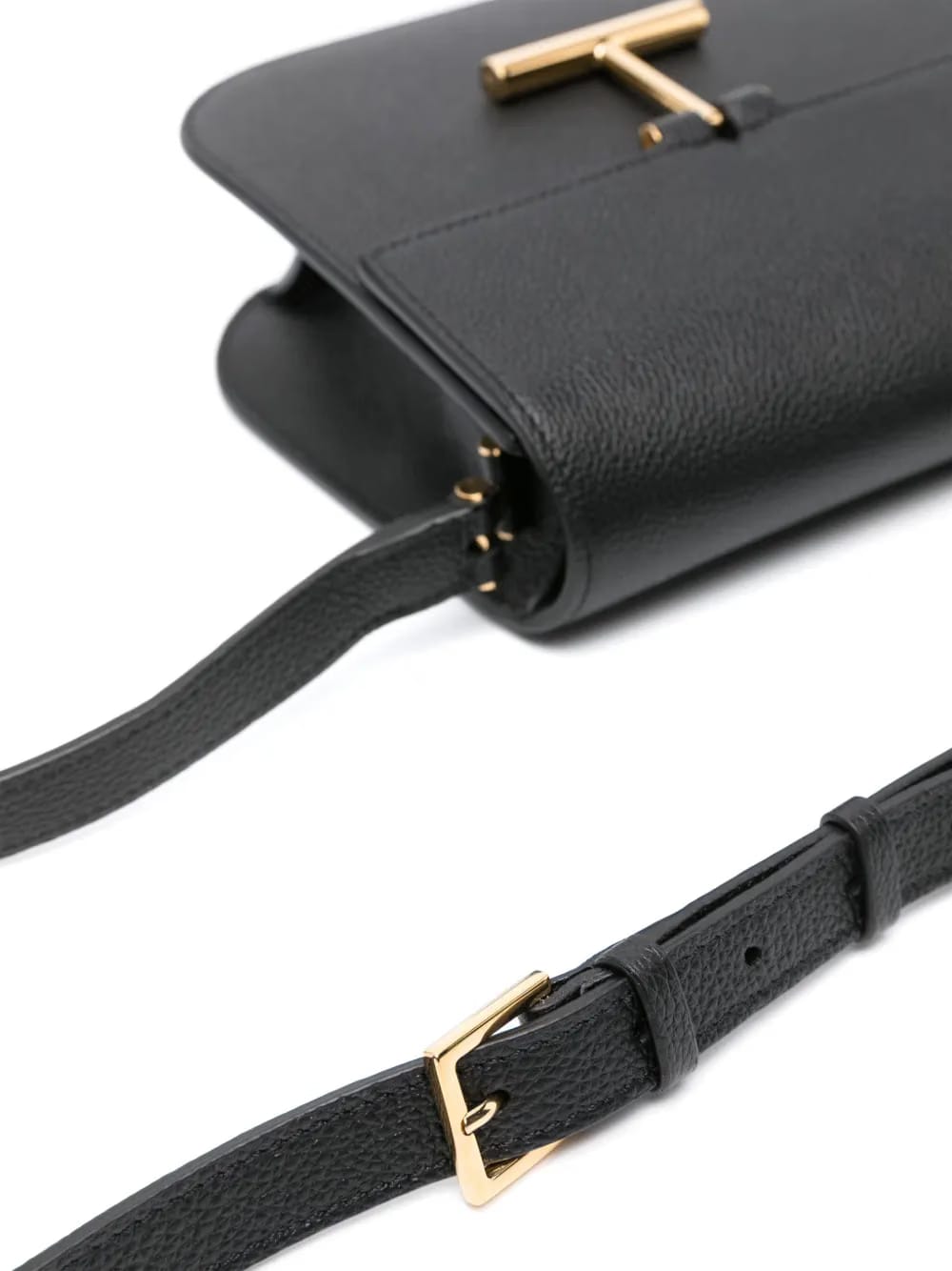 Hanging-T-hardware leather bag