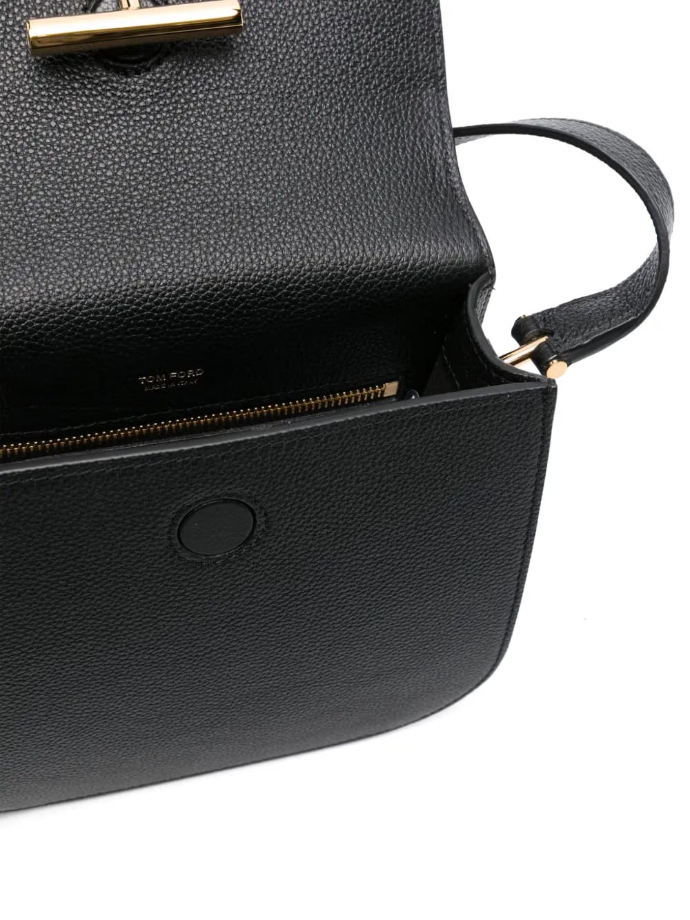 Hanging-T-hardware leather bag