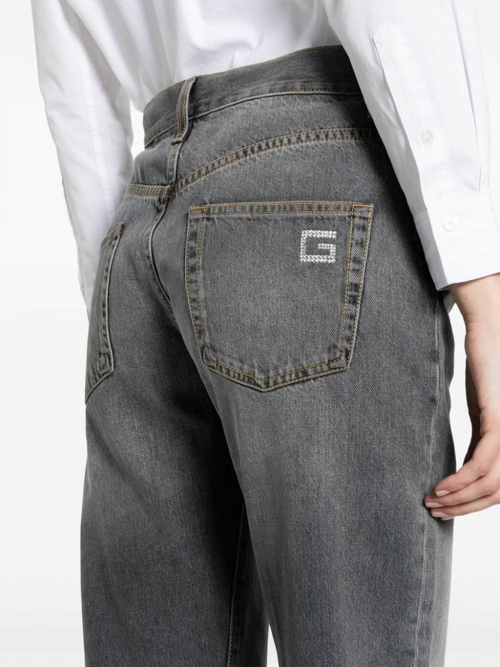 Gucci Grey Straight-Leg Jeans