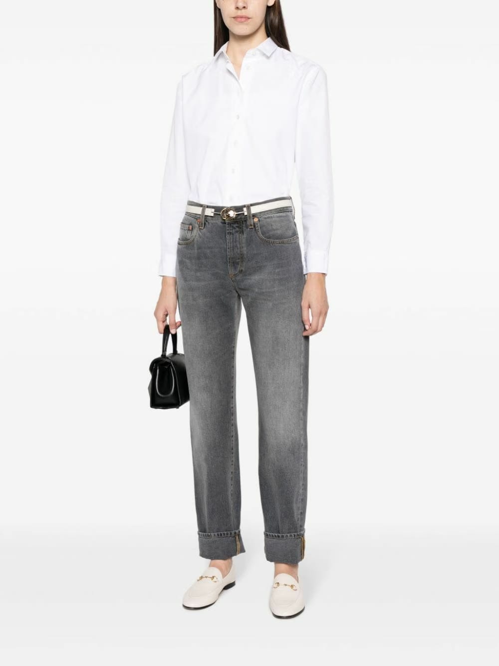 Gucci Grey Straight-Leg Jeans