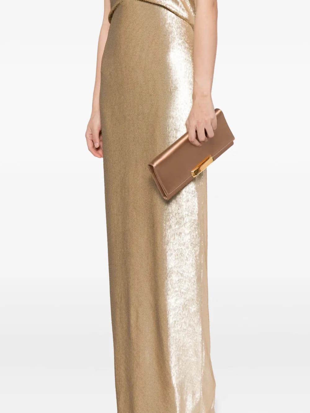 satin bar clutch bag