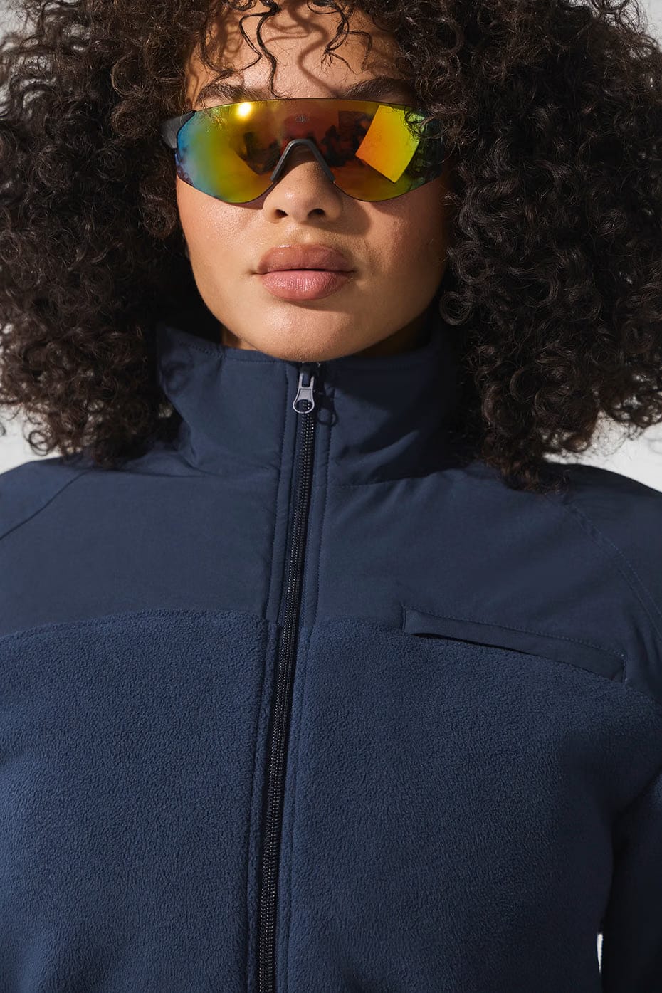 Alo Yoga Polar Fleece Cropped Wintry Mix Jacket