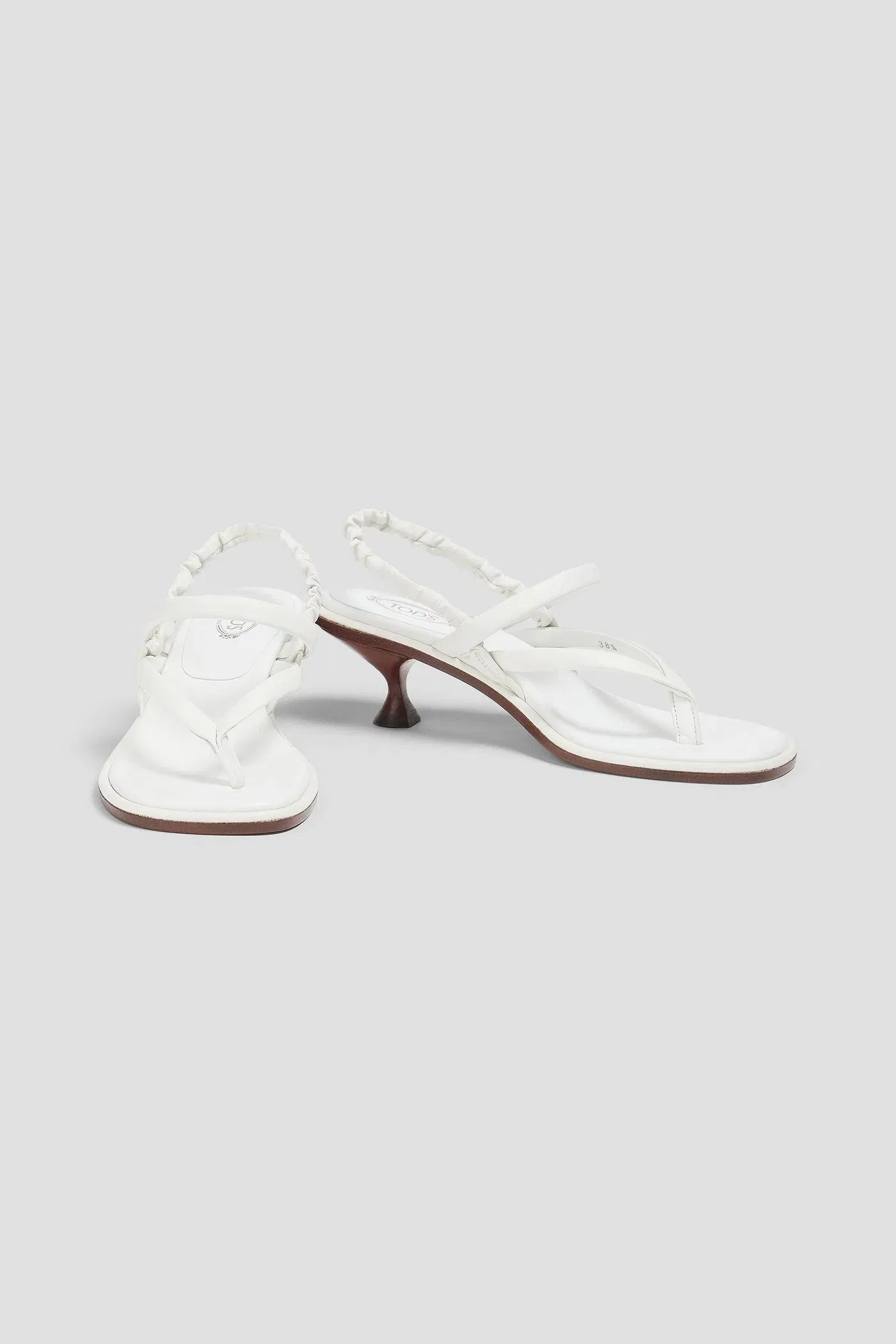 Tod's Leather Slingback Sandals White Women's