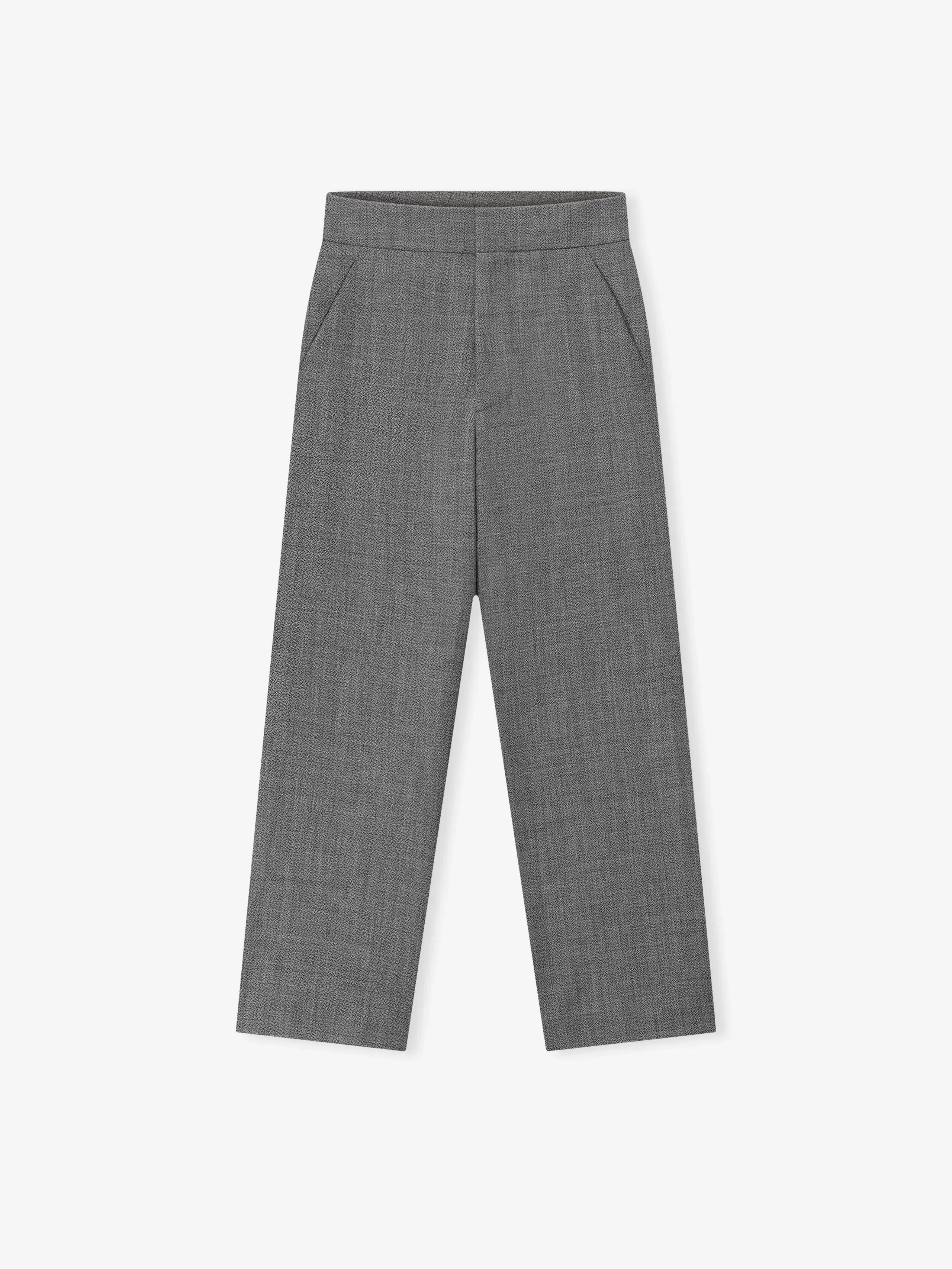 Essentials Mouline Wool Casual Flat Front Pant Off White/Black