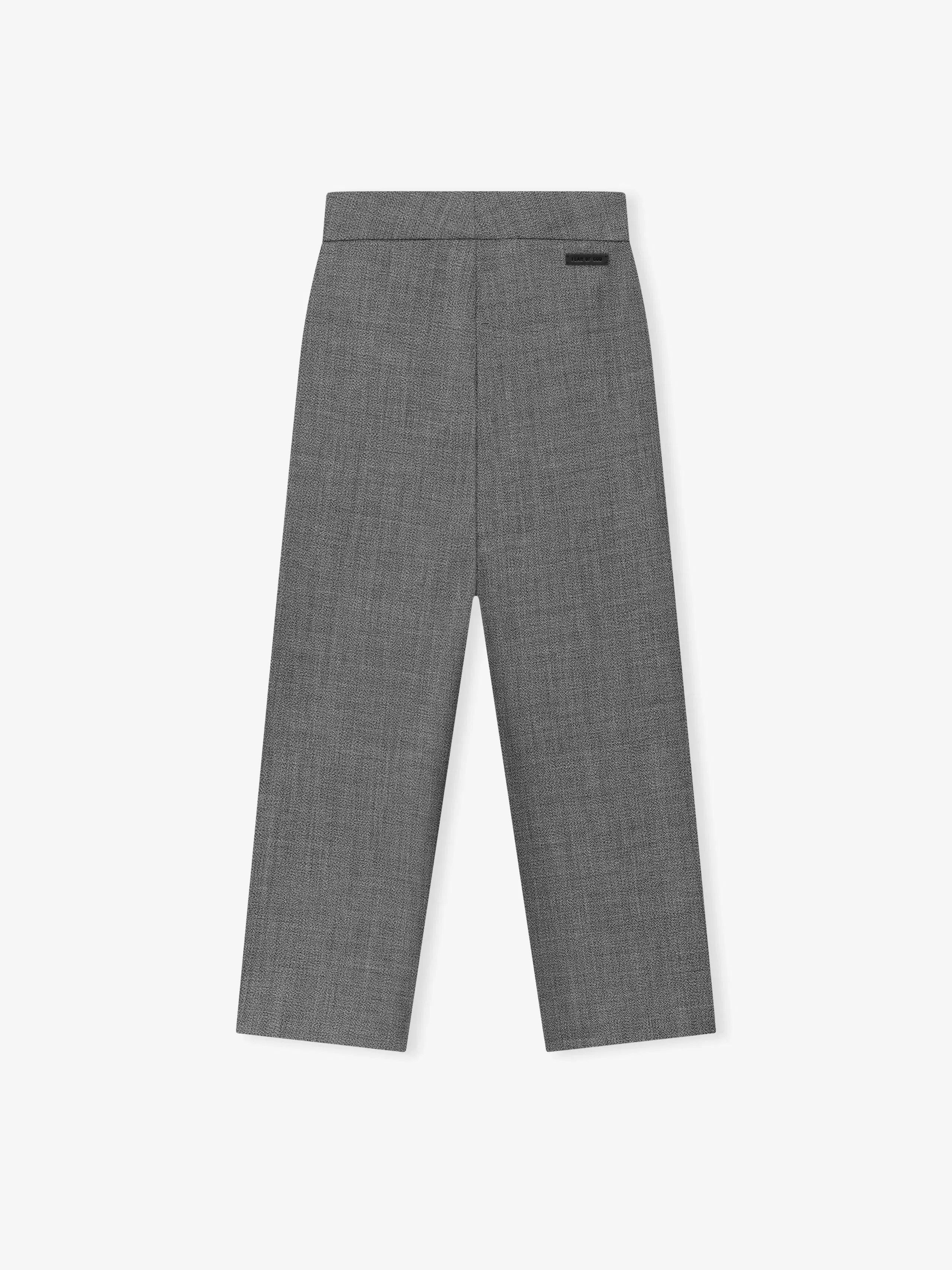 Essentials Mouline Wool Casual Flat Front Pant Off White/Black
