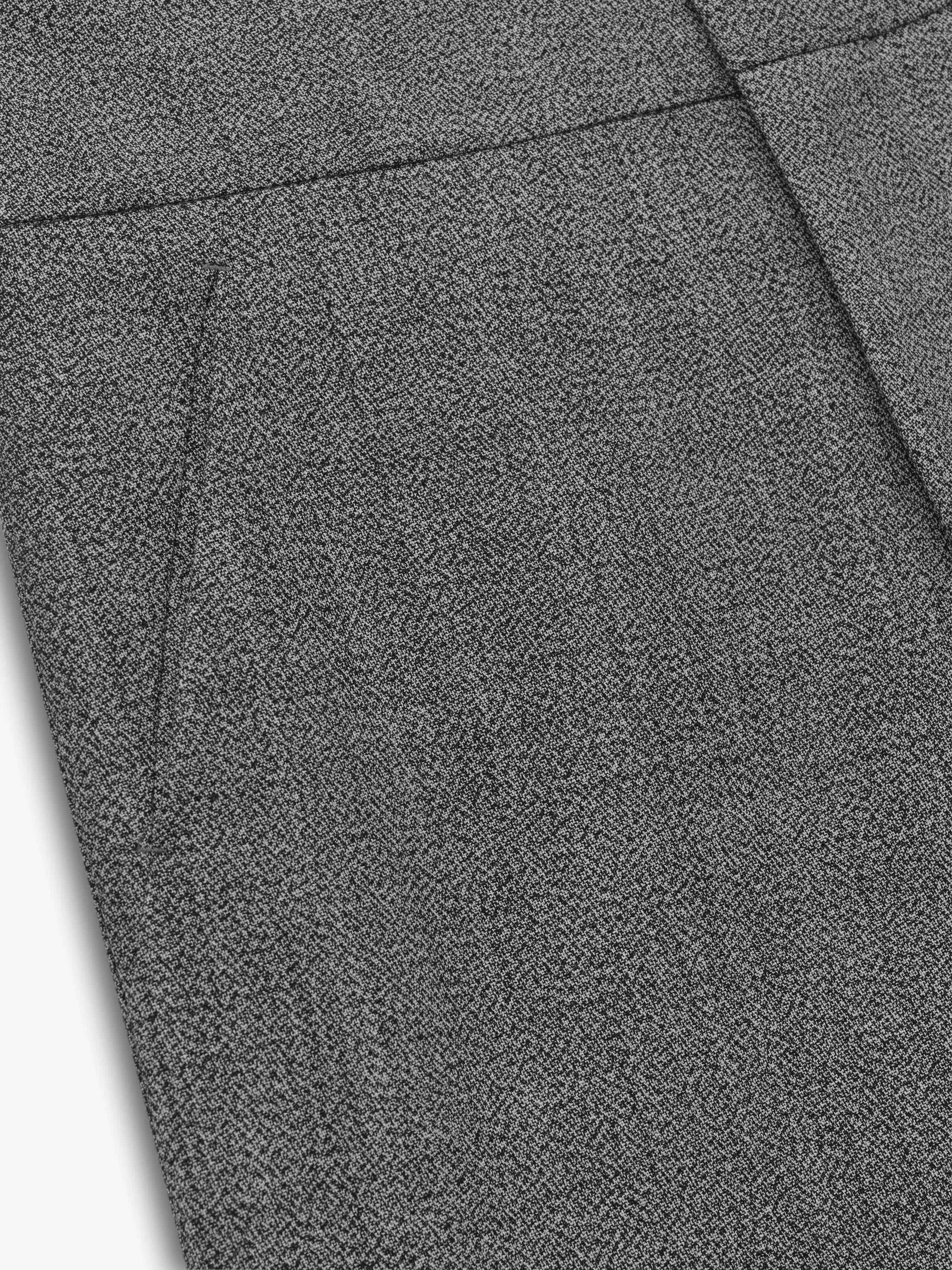 Essentials Mouline Wool Casual Flat Front Pant Off White/Black