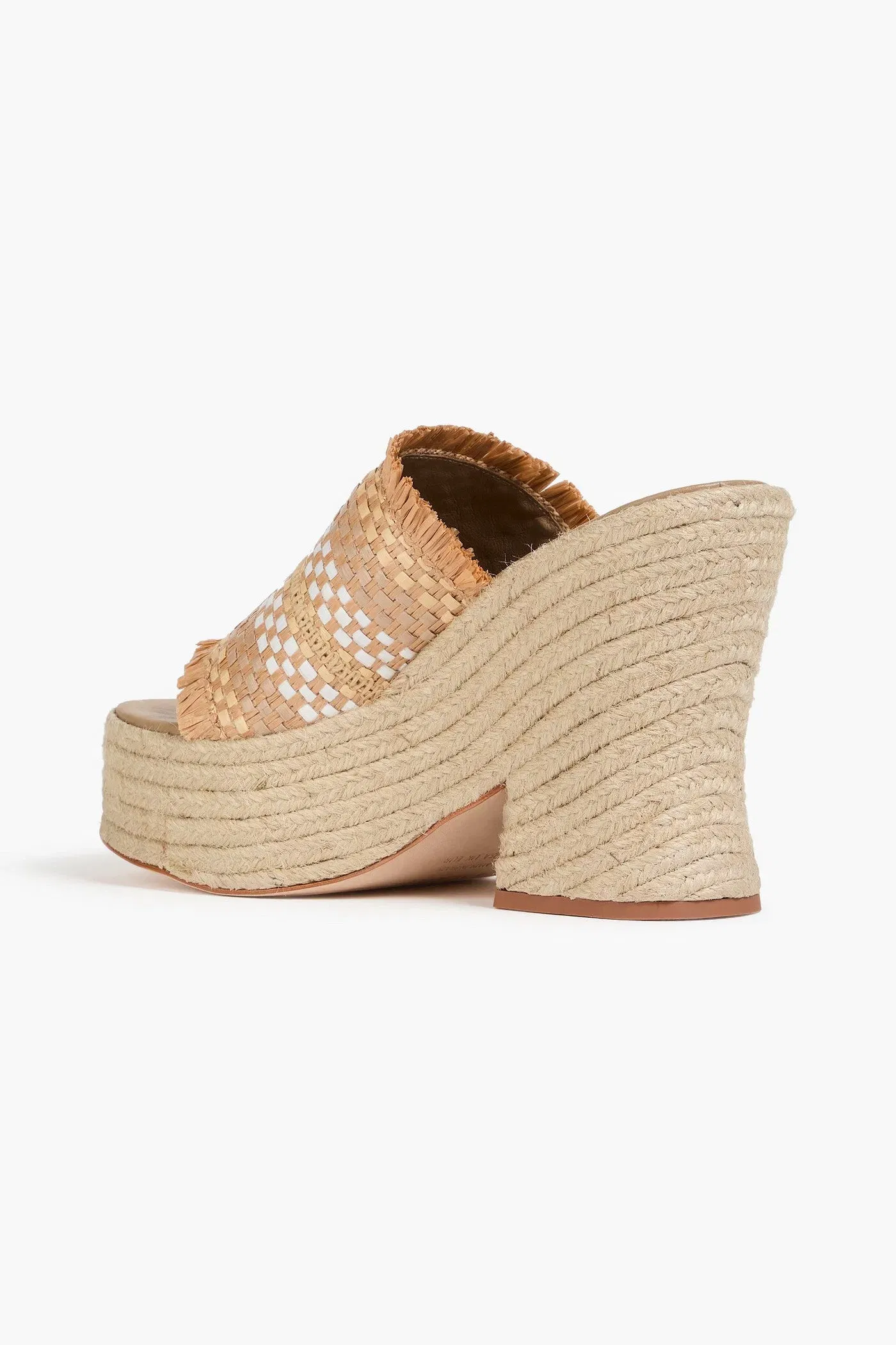 Farm Rio Faux Raffia Espadrille Platform Sandals Neutral Women's