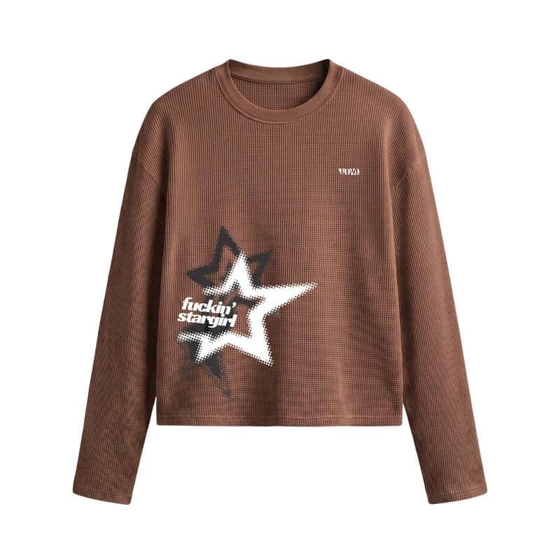 Voyd Hidden Focus Brown Waffle T-shirt