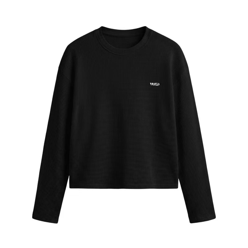Voyd Stellar Drift Oversized Waffle T-shirt Black