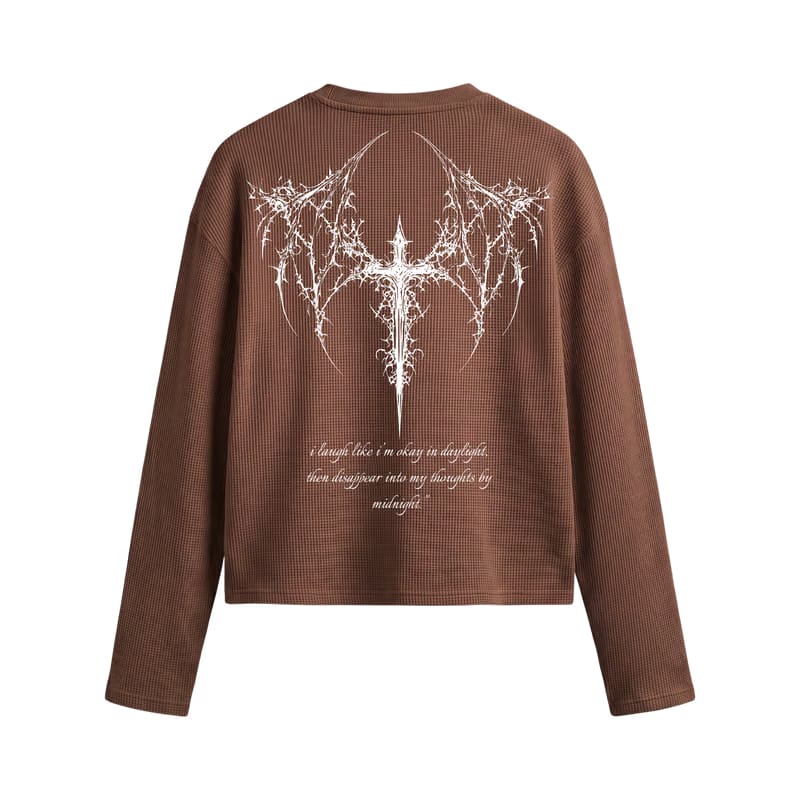 Voyd Stellar Energy Brown Waffle T-shirt