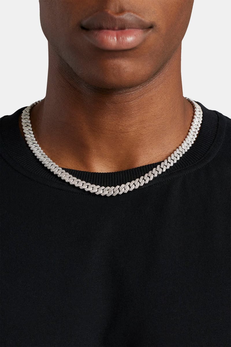 Freezy Cuban Chain in White Gold - 8mm