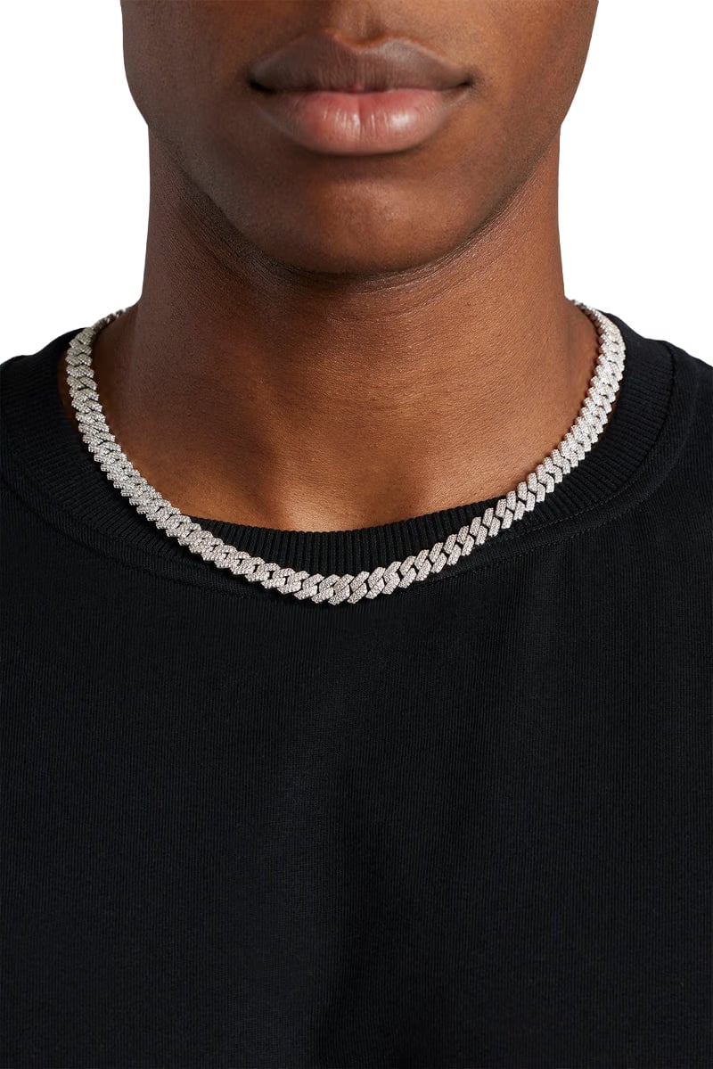 Freezy Cuban Chain in White Gold - 8mm