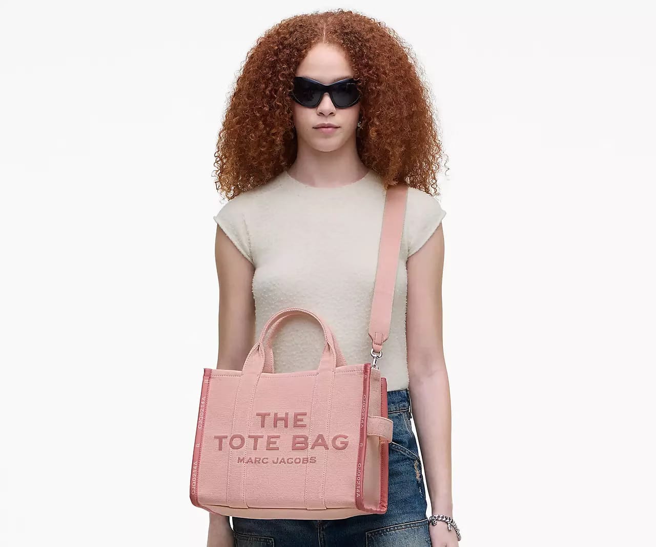 Marc Jacobs The Jacquard Medium Tote Bag 'Rose'