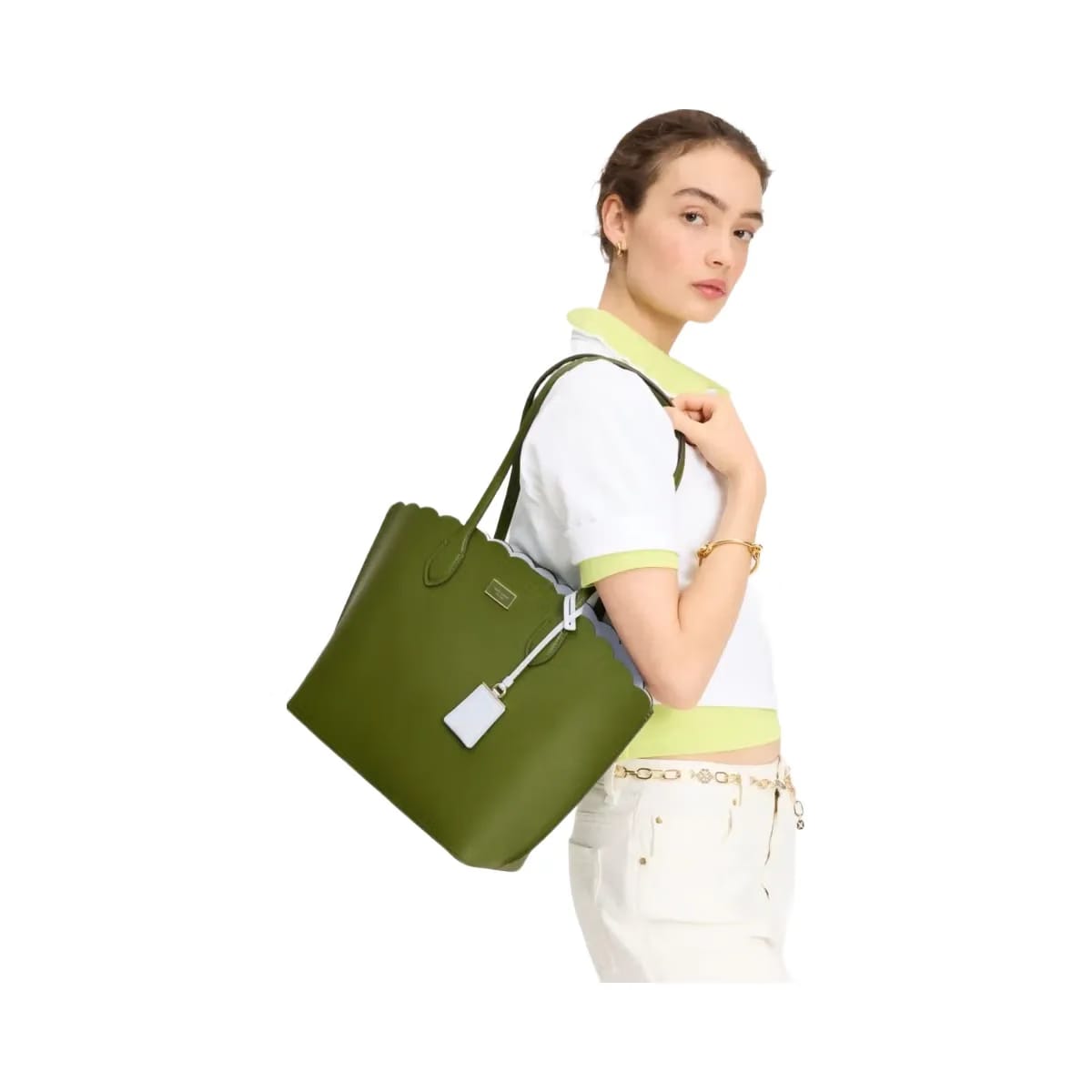 Kate Spade Suite Scalloped Tote Jungle Vine