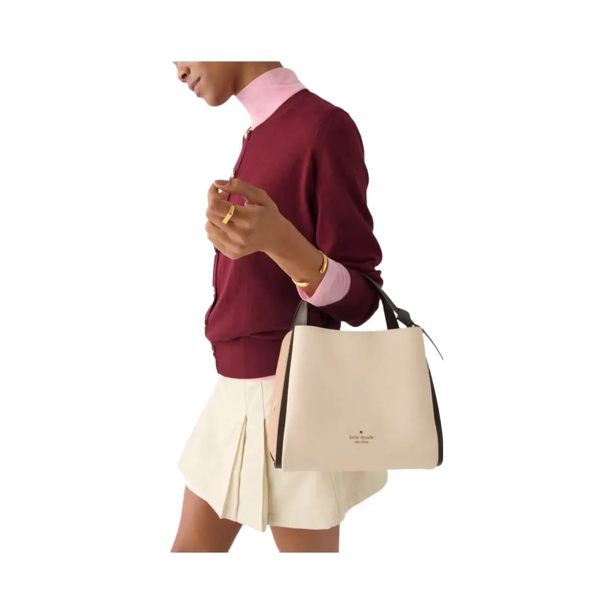 Kate Spade Knott Colorblock Convertible Carryall Milk Glass Multi