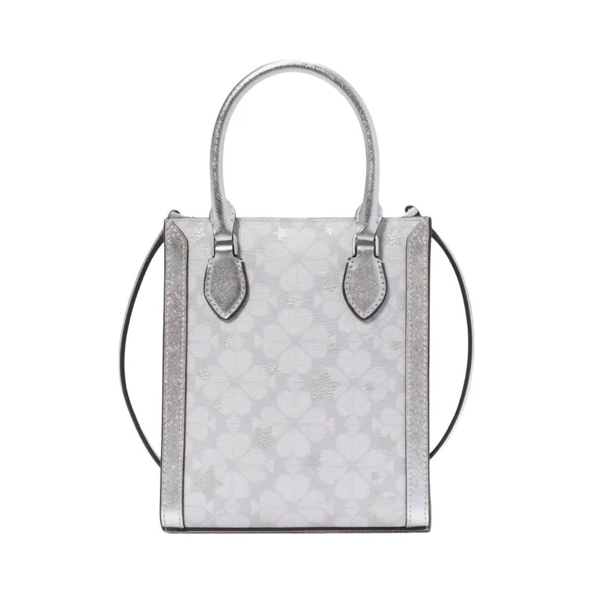 Kate Spade Flower Star Toss Small Tote Platinum Grey Multi