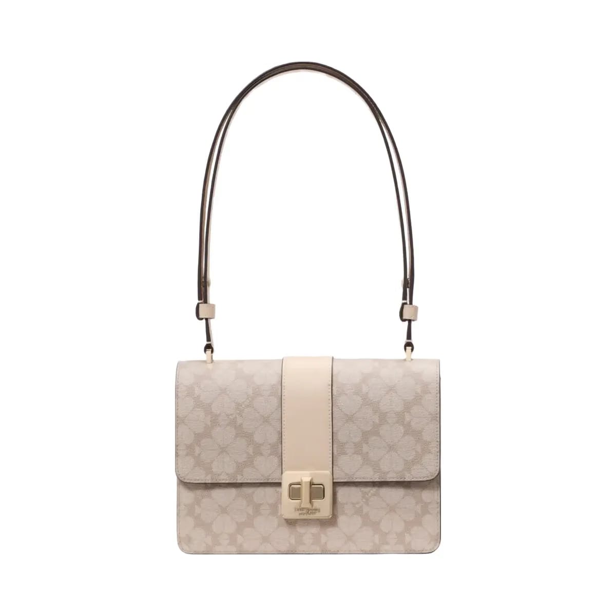 Kate Spade Flower Small Flap Shoulder Bag Dark Beige Multi