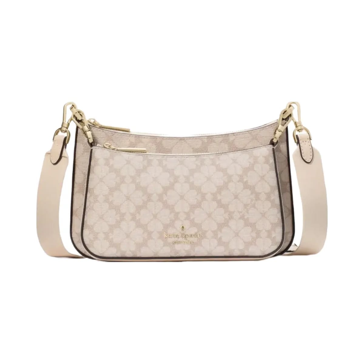 Kate Spade Flower Small Crossbody Dark Beige Multi