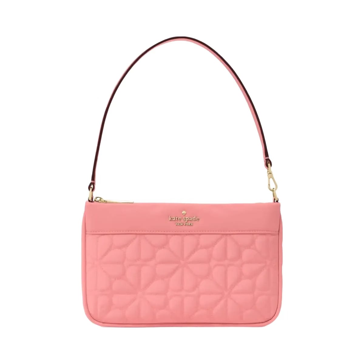 Kate Spade Flower Quilted Fabric Convertible Wristlet Terracotta Tile