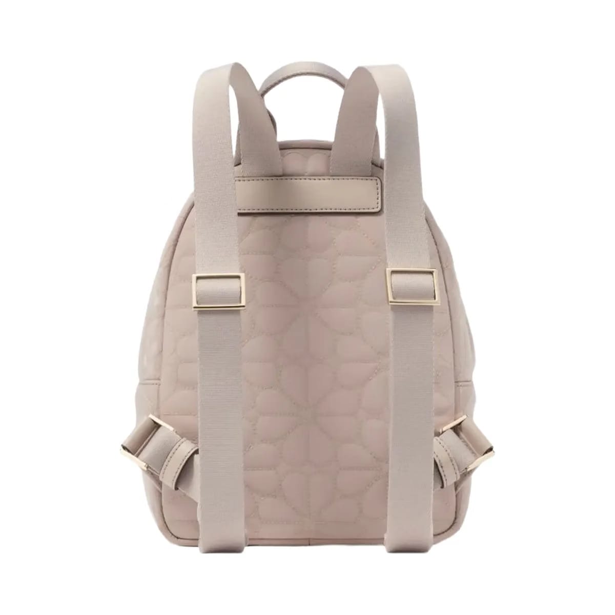Kate Spade Flower Quilted Fabric Small Backpack Cozy Grey