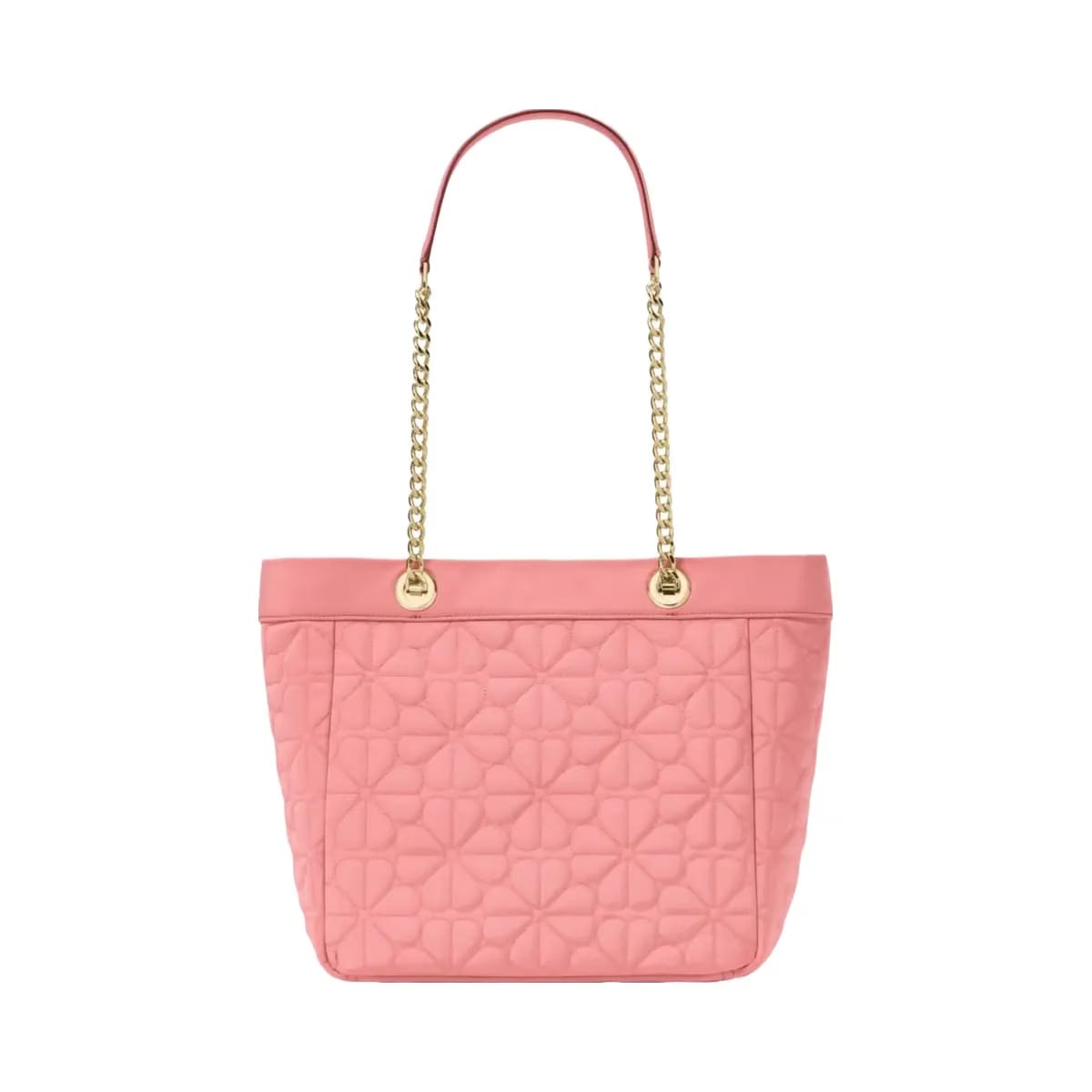 Kate Spade Flower Quilted Fabric Medium Tote Terracotta Tile