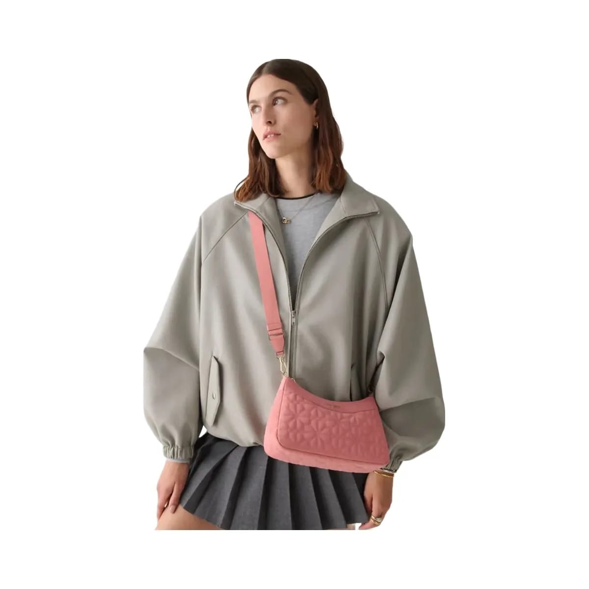 Kate Spade Flower Quilted Fabric Convertible Crossbody Terracotta Tile