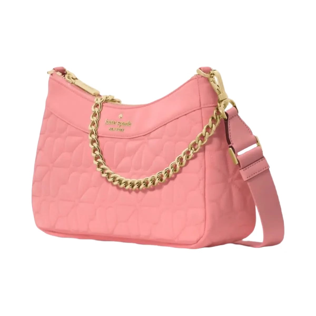 Kate Spade Flower Quilted Fabric Convertible Crossbody Terracotta Tile