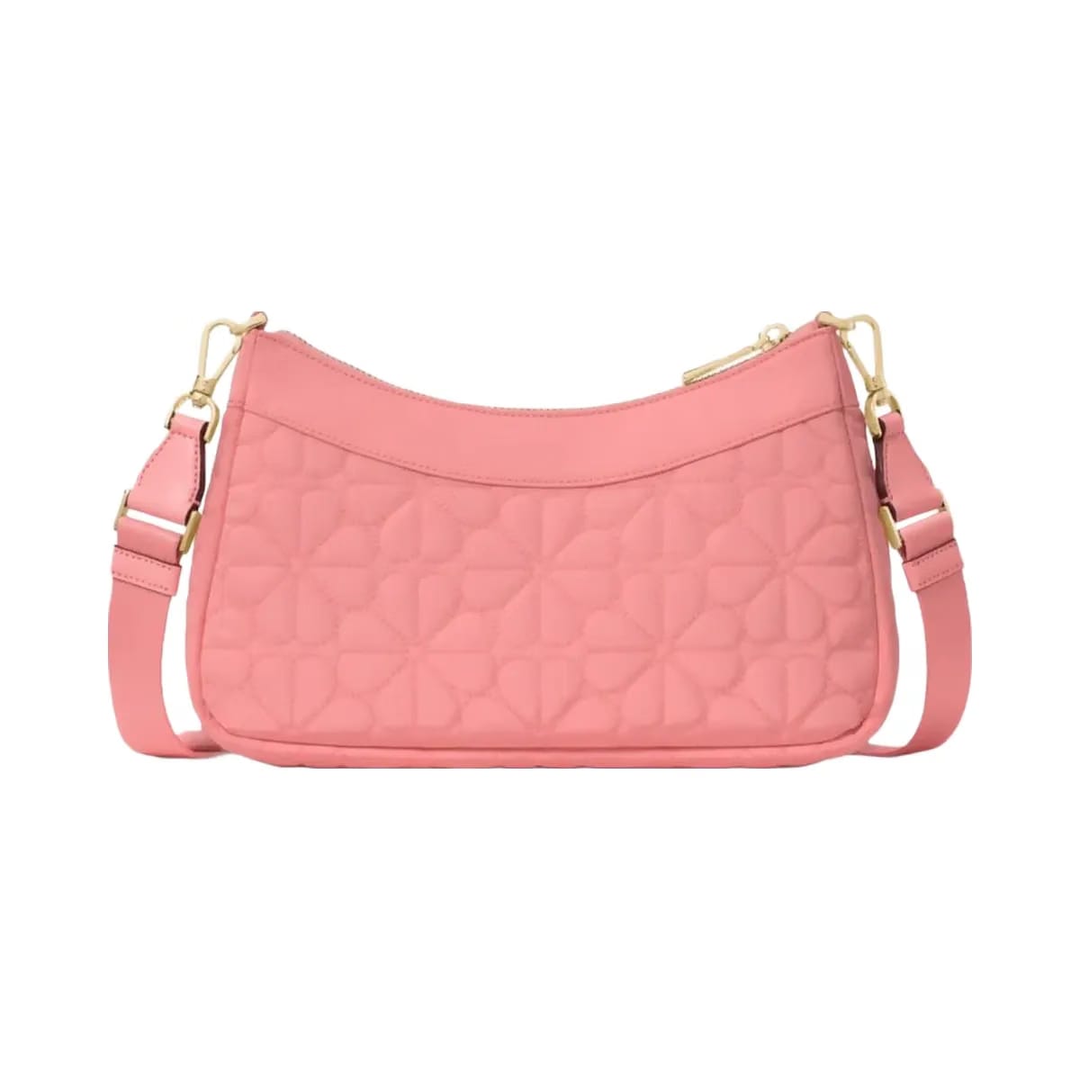 Kate Spade Flower Quilted Fabric Convertible Crossbody Terracotta Tile