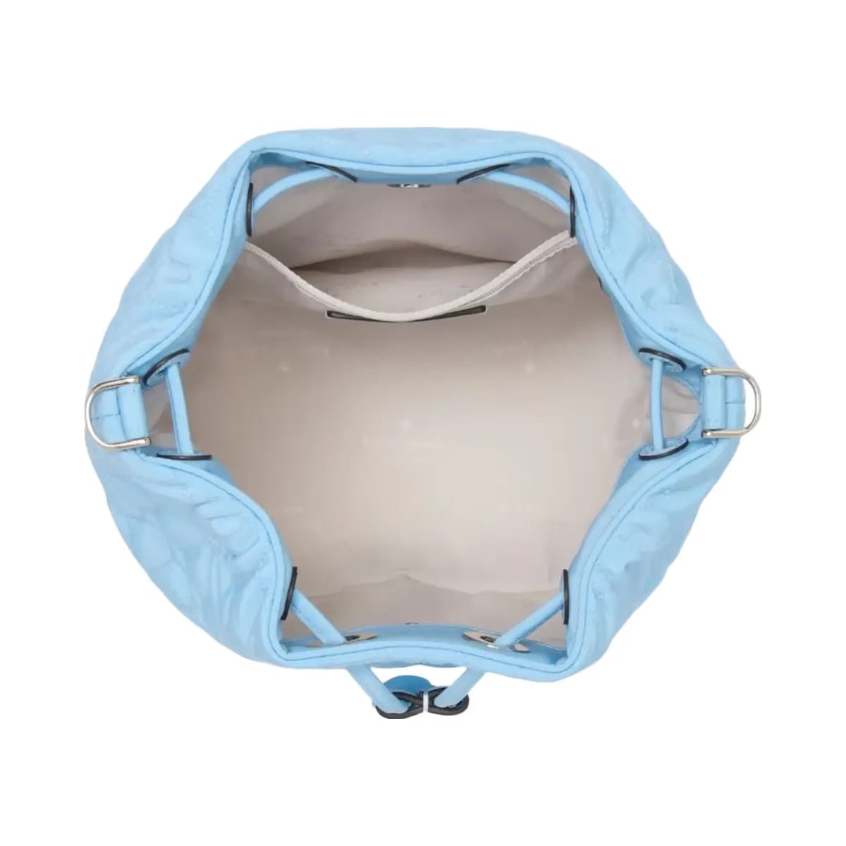 Kate Spade Flower Quilted Fabric Bucket Bag Montauk Blue