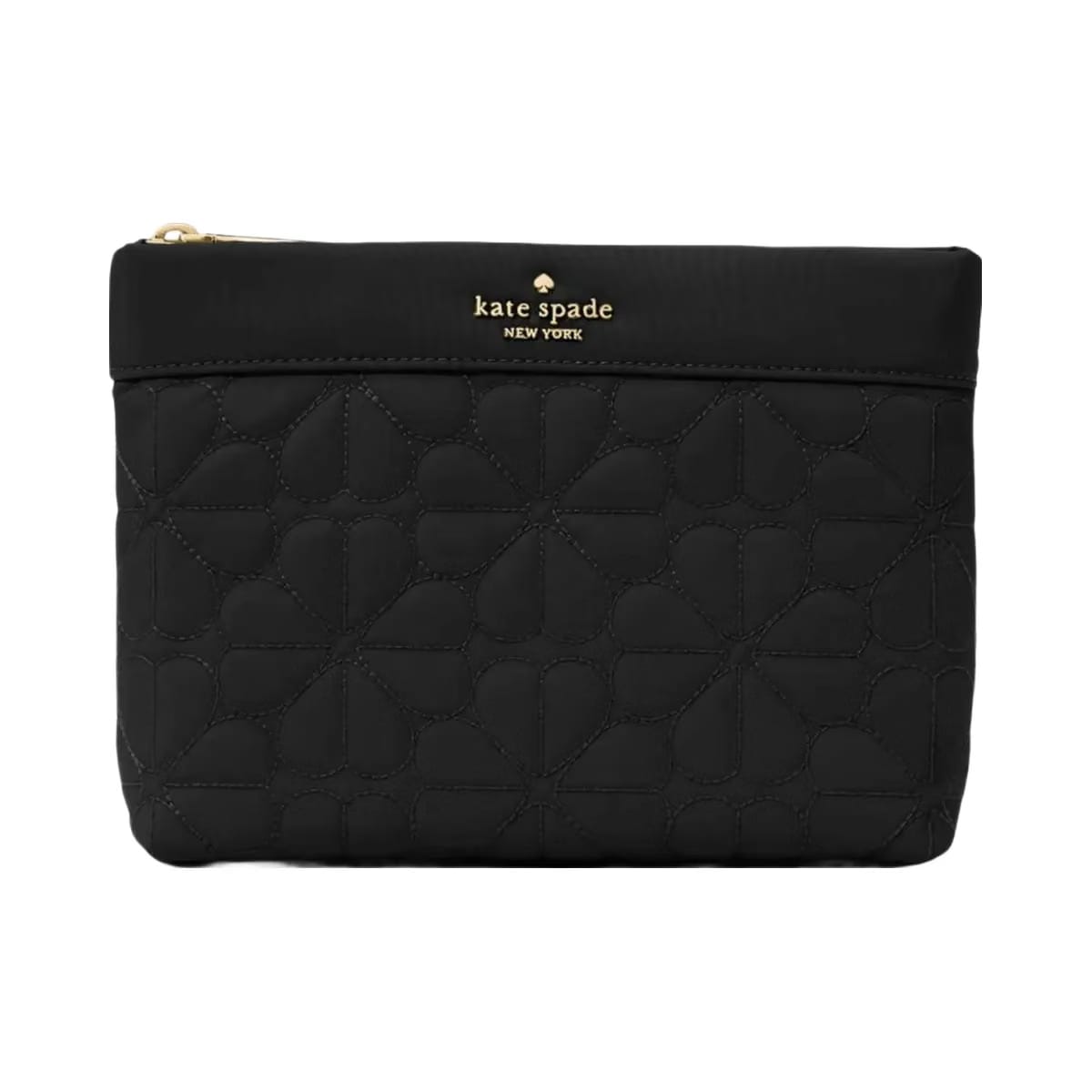 Kate Spade Flower Quilted Cosmetic Pouch Black