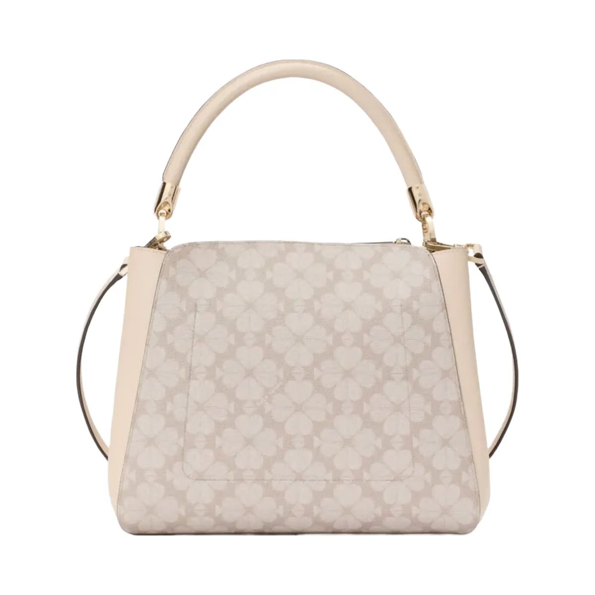 Kate Spade Flower Pvc Medium Top Handle Satchel Dark Beige Multi