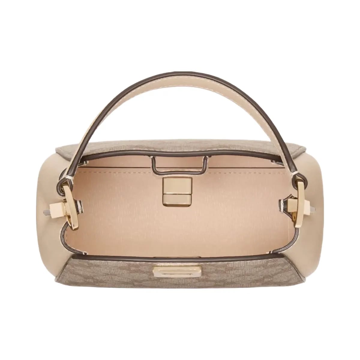 Kate Spade Flower Pvc Mini Top Handle Crossbody Dark Beige Multi